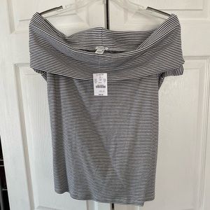 NWT j crew off shoulder short sleeve